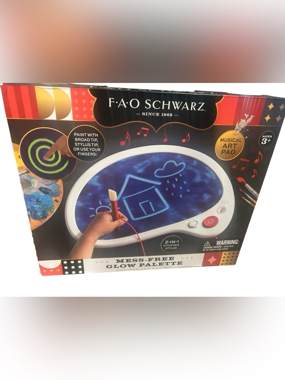 FAO Schwarz Light-Up Art Pad — Blue and White